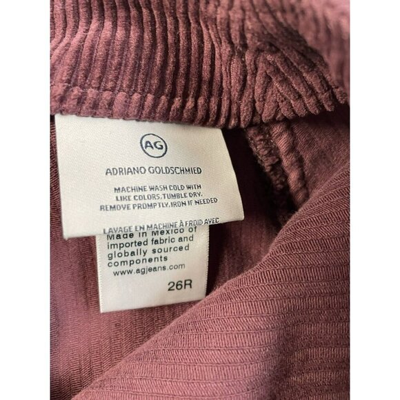 AG Adriano Goldschmied Womens Corduroy Skirt With Pockets Maroon Size 26R - Picture 6 of 9